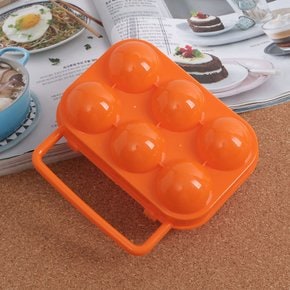 캠핑랜드 휴대용 6구 계란케이스 달걀보관