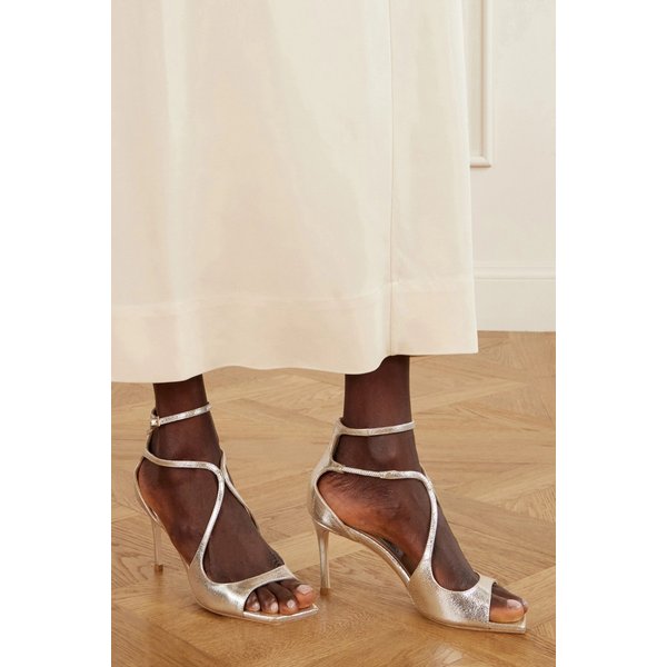 아지아 95 메탈릭 텍스처 가죽 샌들 46376663162955410