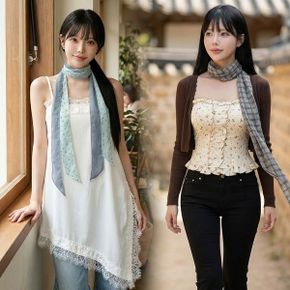 컬러시어링클스카프 롱머플러 쉬폰쁘띠 레이어드 여름_P427319055