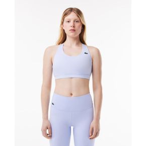 라코스테 Sport-Bralette Stretch mittlerer Halt - 라이트블루 / 화이트 9076210