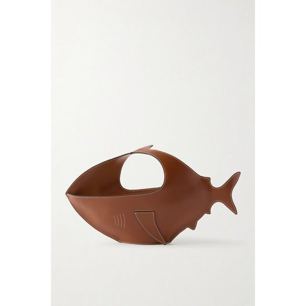 스타우드 샤크 가죽 브라운 클러치 46376663163027492