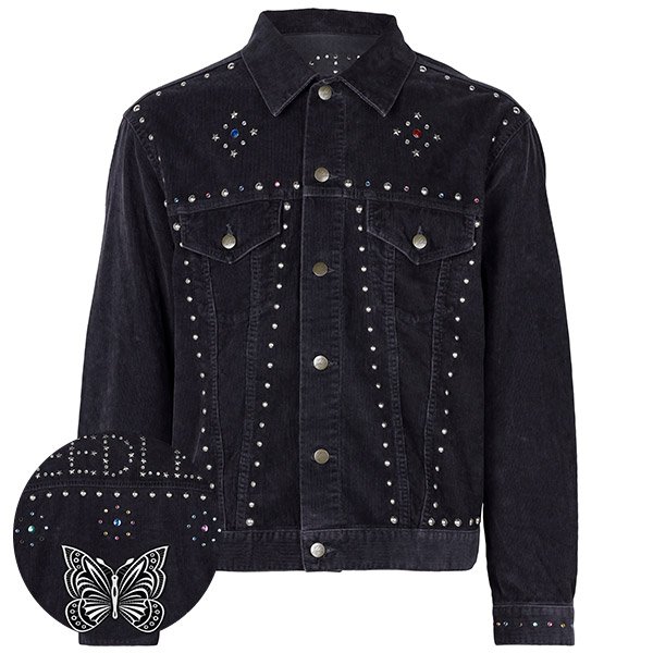 [부산점] 25FW 블랙퍼플 스터드 코듀로이 자켓 RW167 BLACK