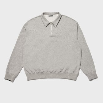 벤시몽 HALF ZIP UP OVERSIZED SWEATSHIRT - GREY