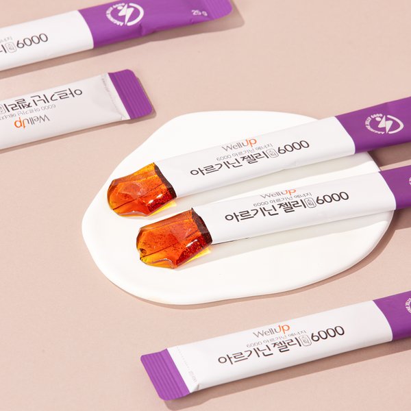 6,000mg 아르기닌 젤리스틱 14포 1박스 타우린 250mg 단백질 8200mg