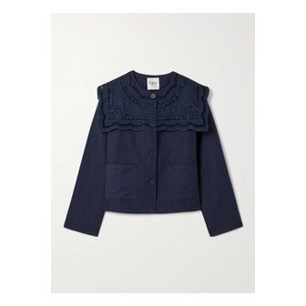 씨뉴욕 마리 브로드리 앙글레즈 코튼 리넨 혼방 재킷 네이비 46376663162873801