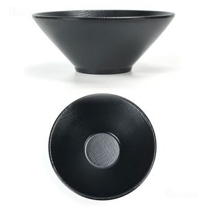  블랙 멜라민 우동 라면 비빔밥 그릇 19.5x9cm 17호