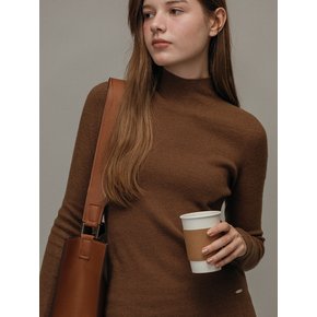 Poyette basic slim half neck knit