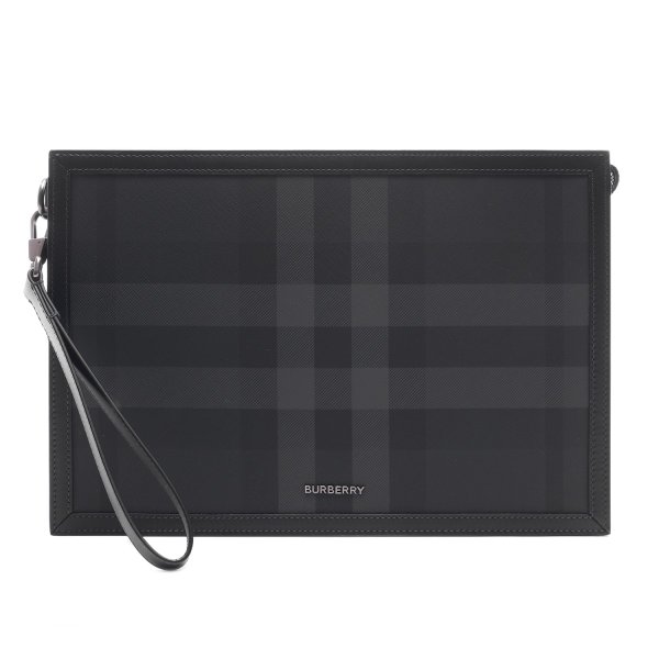 [부산점] 25FW 남성 체크 클러치백 (8070205 CHARCOAL 25F)