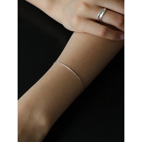 [White gold] Snake Chain Bracelet