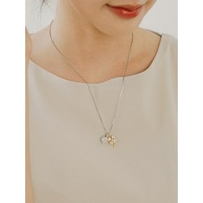 [Silver925] Bukoleon Clover & Moika Heart Necklace