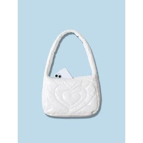 Heart Puffer Shoulder Bag Snow White