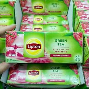 립톤 Lipton 25티백 프랑스 빨간과일 그린티 녹차 35g