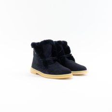 FAF9366 W000 로로피아나 여성 TLVI WALK 스웨이드 앵클 부츠 NAVY