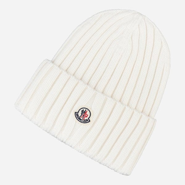 [시흥점] [몽클레어]5F 3B00036 A9327 030 로고 패치 울 비니 화이트