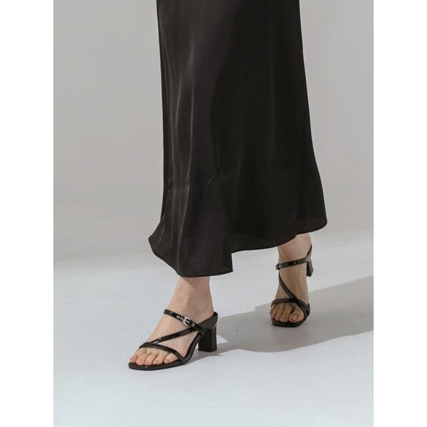 라티나 스트랩 뮬 슬리퍼 6cm