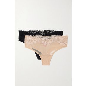 더블 테이크 레이스 트림 스트레치 티팬티 2세트 46376663163052835