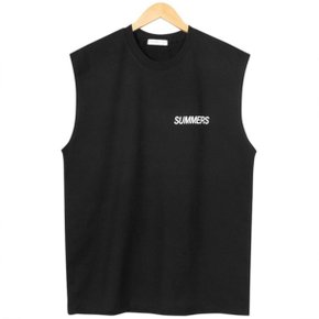 남자 서프 라운드 민소매 티셔츠 RB-TS5-Q034-블랙