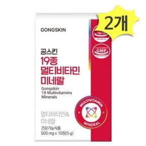 공스킨 19종 멀티비타민 미네랄 10정 x 2개