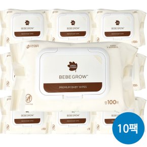 베베그로우 물티슈 캡형 100매 X 10개