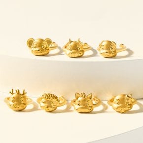 개 돌반지 24K 순금 1g