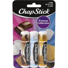 [해외직구] 챕스틱 스모어 콜렉션 3가지향 립밤 3입 ChapStick S`mores Collection Graham Cracker, Marshmallow and Milk Chocolate F