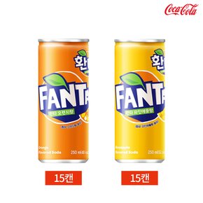 환타 오렌지 파인애플 250ml 2종 30캔 세트