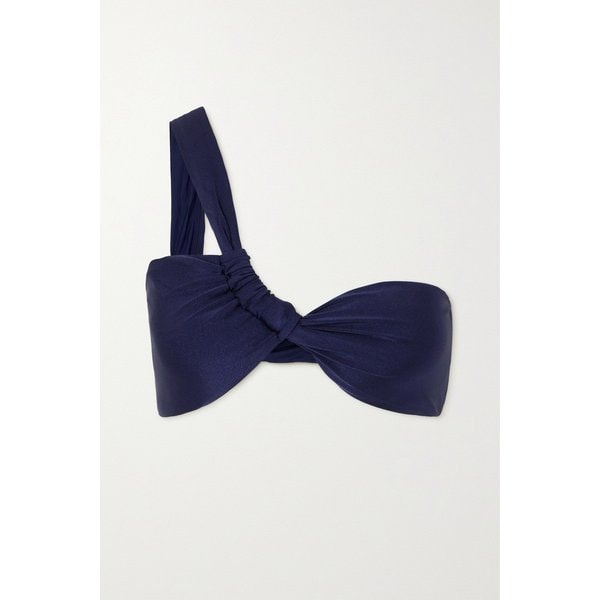 샤메인 비대칭 메탈릭 방도 비키니 탑 블루 1647597326873266