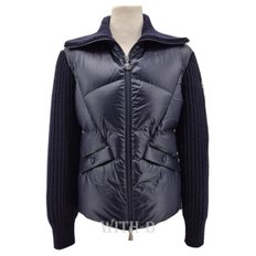 [MONCLER]여성 로고패치 패딩 울 니트 집업 가디건 9B000 16 M2089