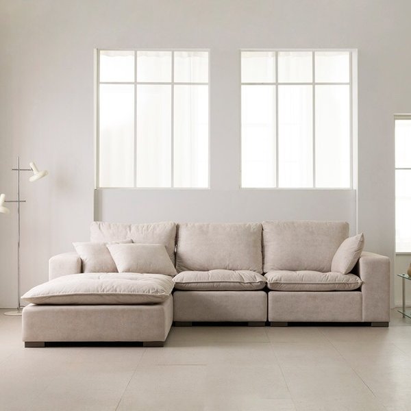 포근한 감성 생활방수 조야패브릭 쇼파 (4인+스툴) TP905