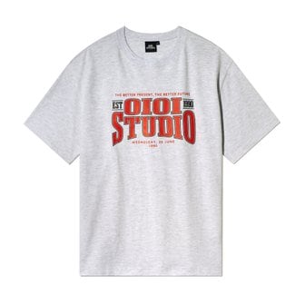 5252 BY O!Oi VINTAGE TICKET T-SHIRT _LIGHT GREY