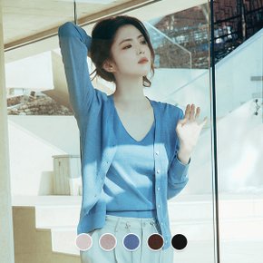 355524 한소희 14gg 슬리브리스 니트 스웨터