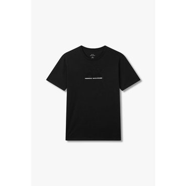 ARMANI EXCHANGE 남성 엠보 로고 숏 슬리브 티셔츠(A415130010) 블랙