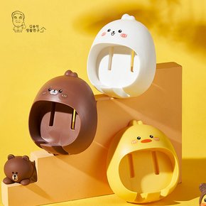 베베덕 벽부착 칫솔걸이 칫솔거치대 꽂이 무타공 부착식 2구