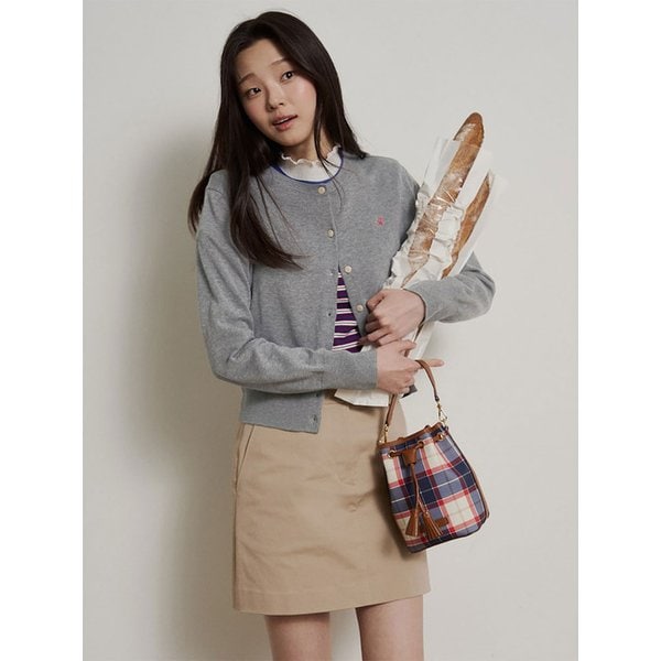 [B. my] 코튼 긴소매 니트 카디건  그레이 (BF625AN223)