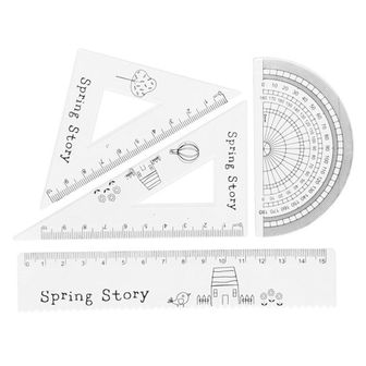 오너클랜 삼각자 자 각도기 15cm 10cm 자 4종세트