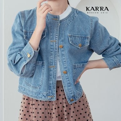 KARRA 메탈버튼데님자켓_A3F0255