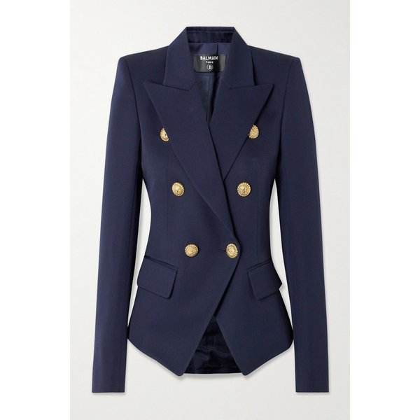 더블브레스트 그레인 드 푸드르 울 블레이저 46376663162945970