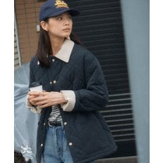 Soft warm quilting jacket_Navy