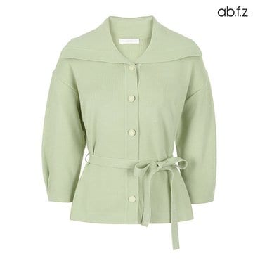 ab.f.z 세일러 카라 벨티드 가디건 (AFX3QY31A)