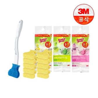 3M 크린스틱 향기톡톡 변기청소 리필 5+5입+핸들+리필1입