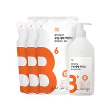 주방세제 액티브 베이킹소다 워터 400ml 리필 세트(400ml용기1개 + 400ml리필3개)