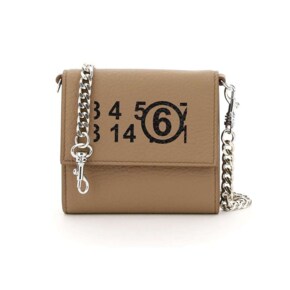 MM6 Maison Margiela 마르지엘라 스퀘어 체인 지갑 크로스백 Beige S54UI012