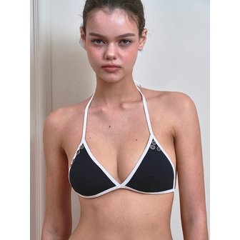 비나제이(vinaj) 버튼라인 믹스 트라이앵글 비키니브라 (Black)