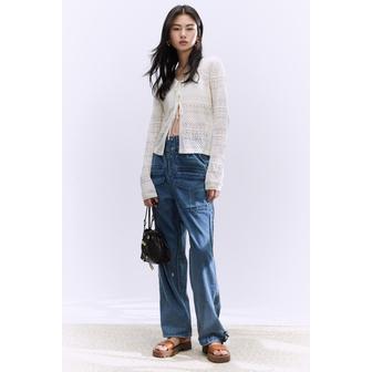 H&M 트윌 카고 팬츠 데님 블루 1244893003