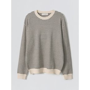 Aube Stripe Round Knit_Ivory
