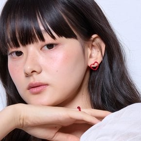 EG415 Red heart earring