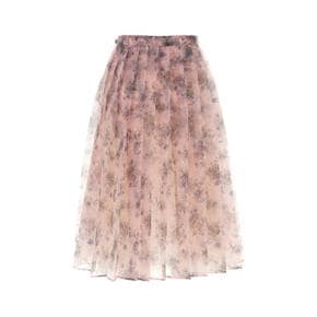 PRADA  Printed organza skirt FLORAL