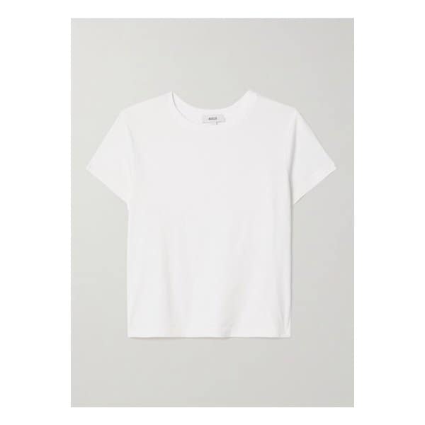 아딘 크롭 코튼 저지 티셔츠 46376663162844726