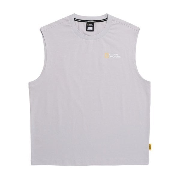 [여주점] N252MTS093 크로우 COOL MAX 레터링 세미오버핏 민소매 티셔츠 ICE GREY