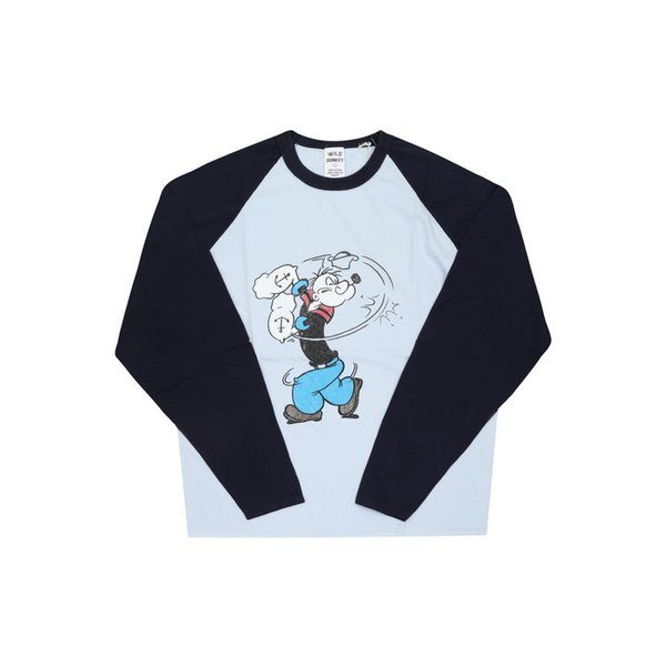 TL-ROCCO LIGHT BLUE/NAVY 공용 긴팔티